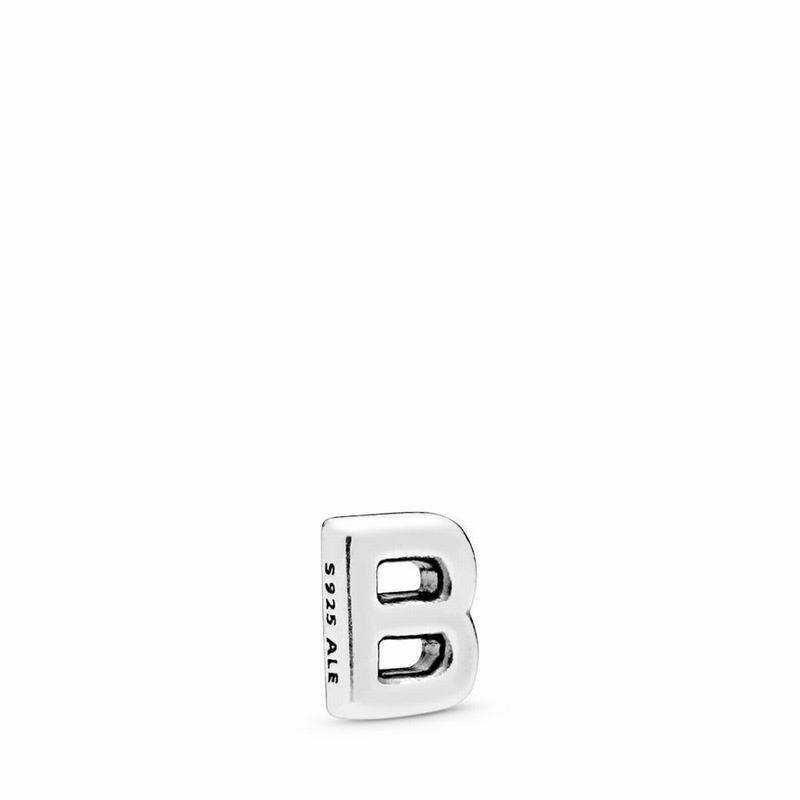 Pandora Letter B Petite Locket Charm - Sterling Silver - Canada | YX2574VR